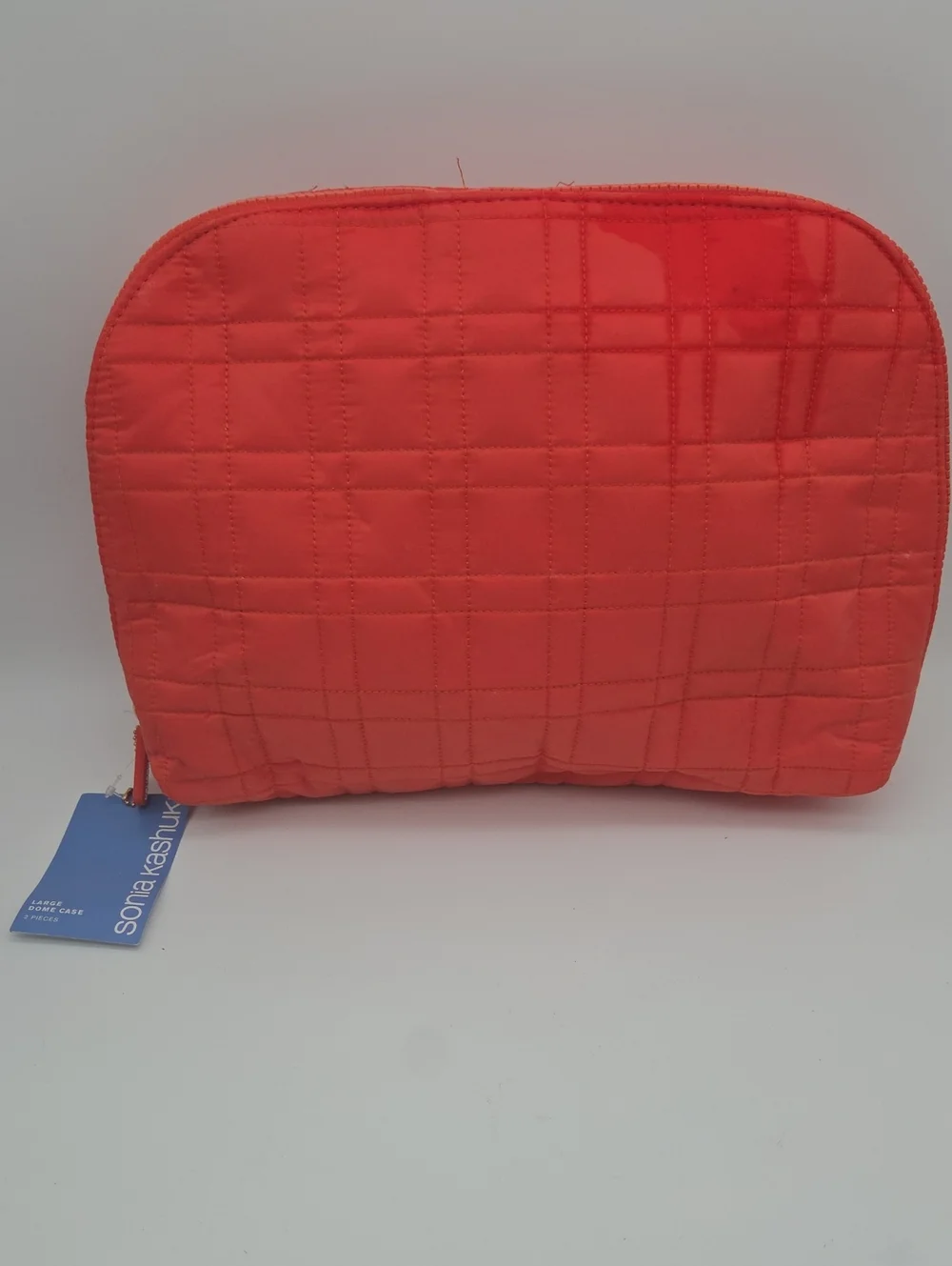 Sonia Kashuk Quilted Orange-Red Cosmetic Case